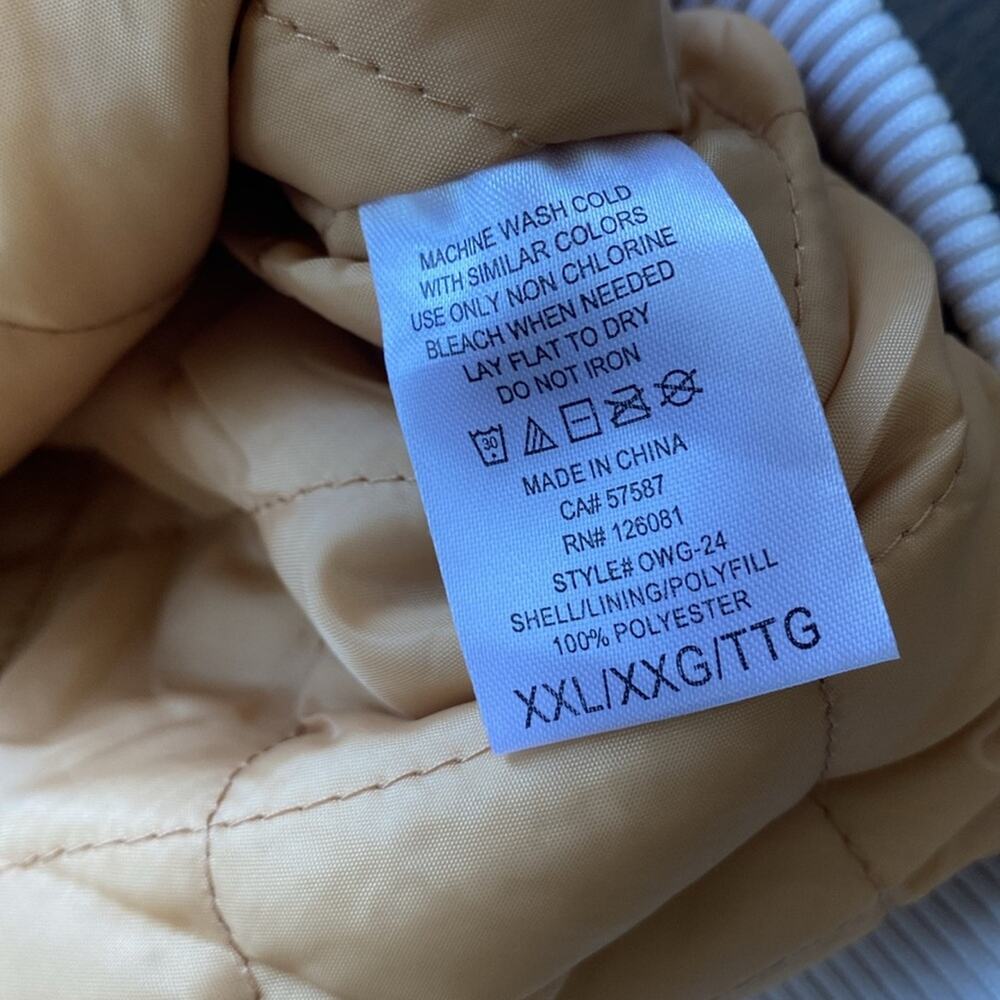 Reason Tan Bomber Jacket with Red and Black Accents - Picture 11 of 11